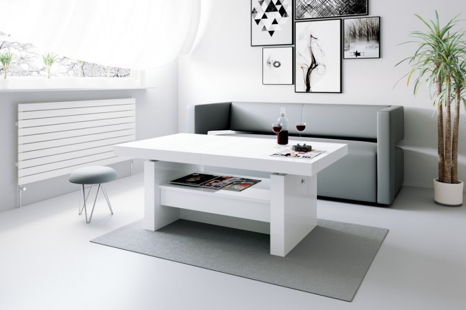AVERSA coffee table (high gloss/wood-like decor)